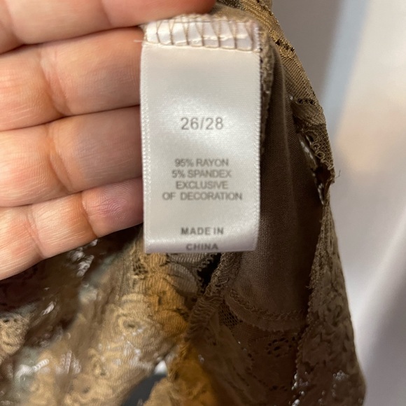 Tan Cami with shimmery lace detail - Picture 6 of 7